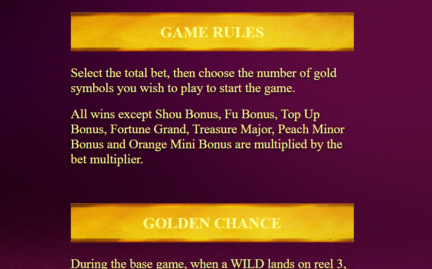 Jin Ji Bao Xi Endless Treasure Game Rules